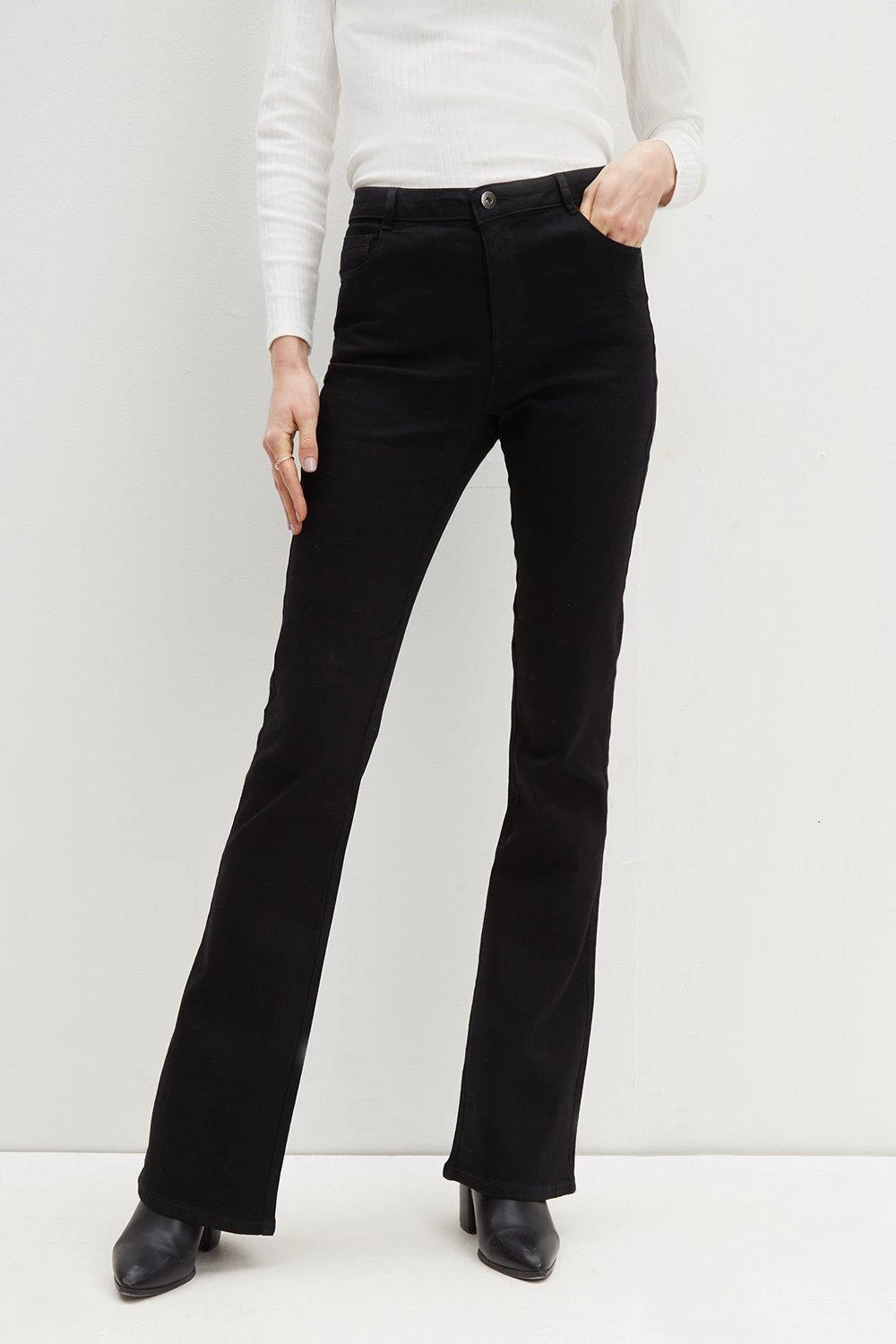 Dorothy Perkins Tall Black Ellis Bootcut Jeans 6 Dorothy Perkins Tall Black Ellis Bootcut Jeans - Image 4