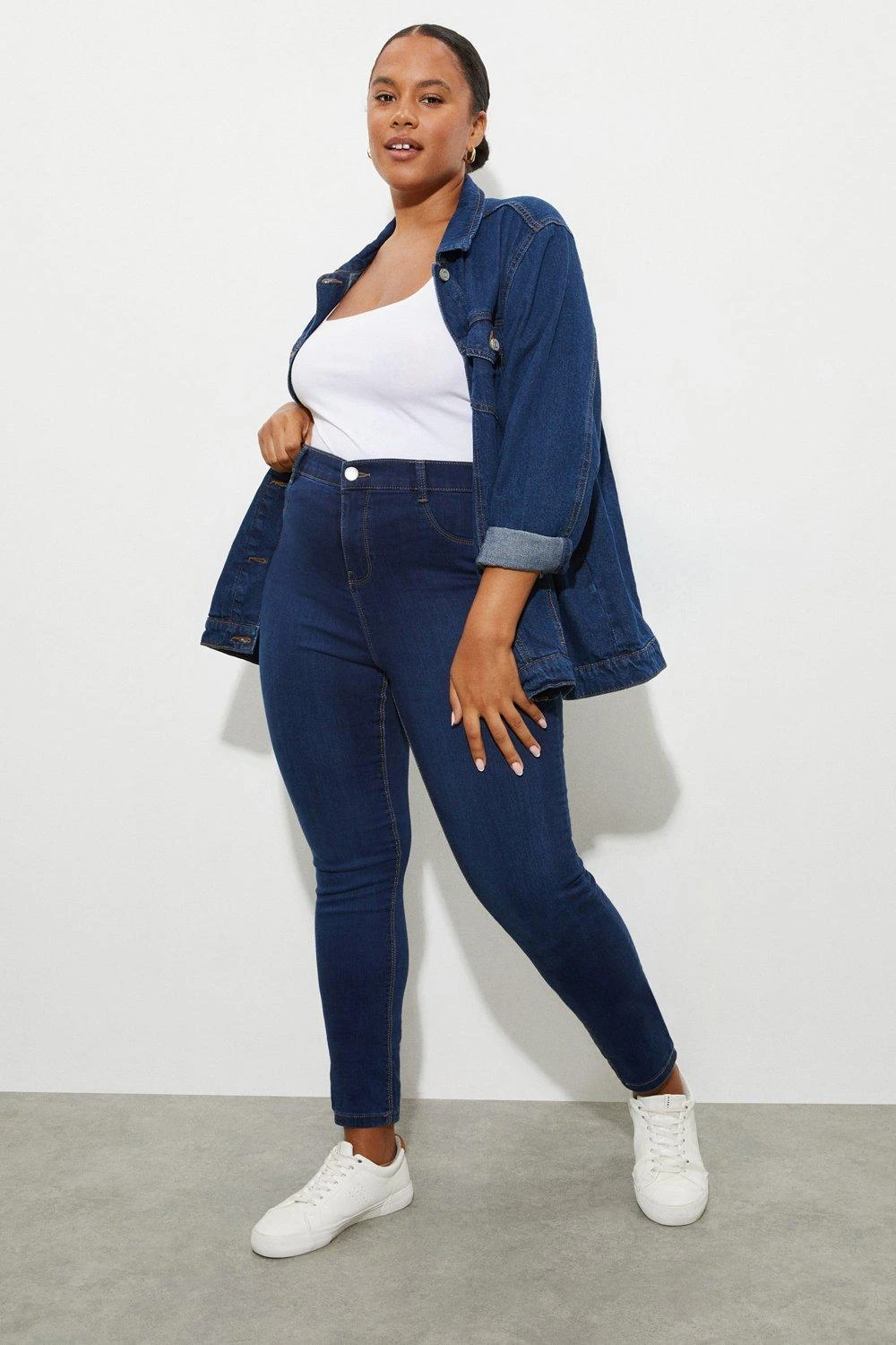 Dorothy Perkins Curve Indigo Frankie Skinny Jeans 4 Dorothy Perkins Curve Indigo Frankie Skinny Jeans - Image 2