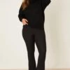 Dorothy Perkins Curve Black Flare Trousers 1 Dorothy Perkins Curve Black Flare Trousers -Perkindo Store bqq01918 black xl