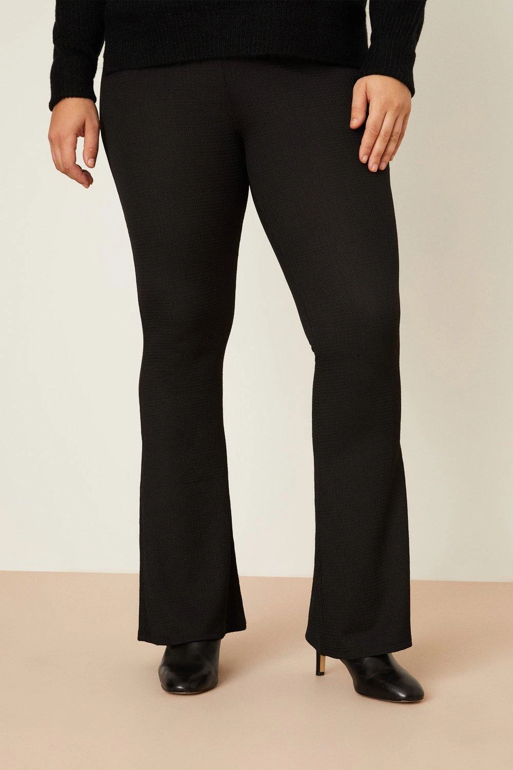 Dorothy Perkins Curve Black Flare Trousers 4 Dorothy Perkins Curve Black Flare Trousers - Image 2