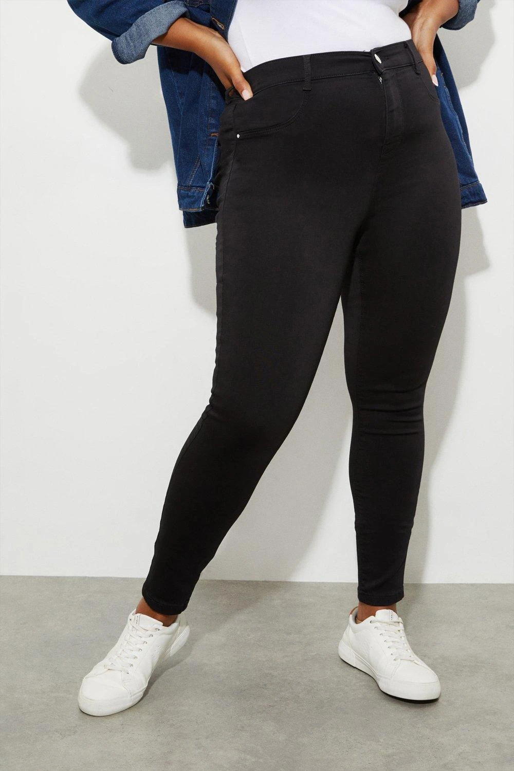 Dorothy Perkins Curve Black Frankie Jeans 4 Dorothy Perkins Curve Black Frankie Jeans - Image 2