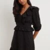 Dorothy Perkins Broderie Frill Sleeve Mini Dress 2 Dorothy Perkins Broderie Frill Sleeve Mini Dress -Perkindo Store bqq02883 black xl