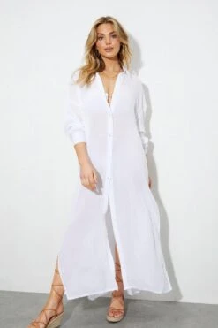 Dorothy Perkins White Maxi Beach Shirt