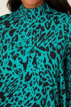 Dorothy Perkins Green Animal Swing Mini Dress 11 Dorothy Perkins Green Animal Swing Mini Dress -Perkindo Store bqq07978 green xl 4