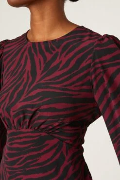 Dorothy Perkins Tall Berry Zebra Tea Blouse 9 Dorothy Perkins Tall Berry Zebra Tea Blouse -Perkindo Store bqq08360 berry xl 3