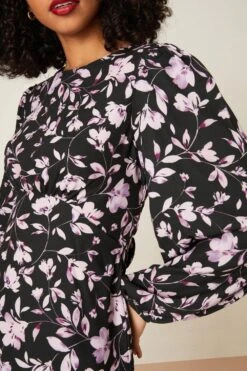 Dorothy Perkins Pink Floral Tea Blouse -Perkindo Store bqq08556 black xl 1