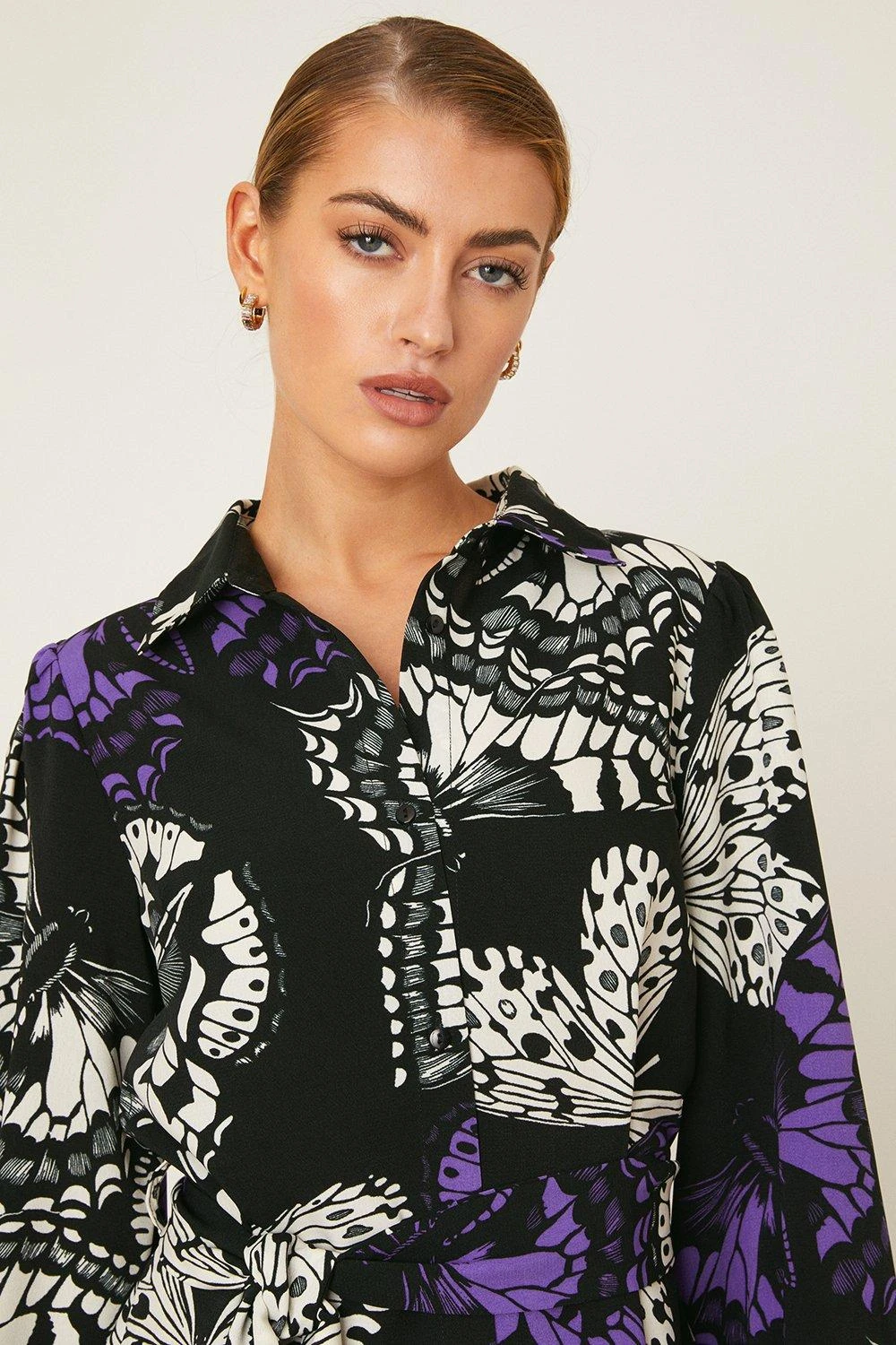 Dorothy Perkins Petite Butterfly Mini Shirt Dress 7 Dorothy Perkins Petite Butterfly Mini Shirt Dress - Image 5