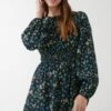 Dorothy Perkins Ditsy Floral Shirred Waist Keyhole Mini Dress 2 Dorothy Perkins Ditsy Floral Shirred Waist Keyhole Mini Dress -Perkindo Store bqq09018 black xl