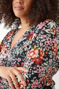 Dorothy Perkins Curve Floral Empire Blouse -Perkindo Store bqq09073 black xl 3