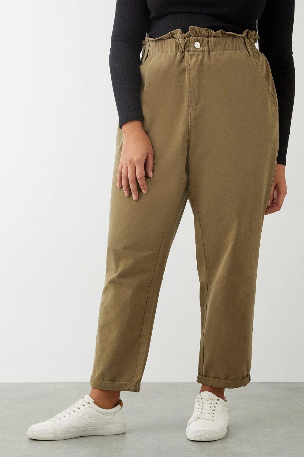 Dorothy Perkins Curve Khaki Chinos 4 Dorothy Perkins Curve Khaki Chinos - Image 2