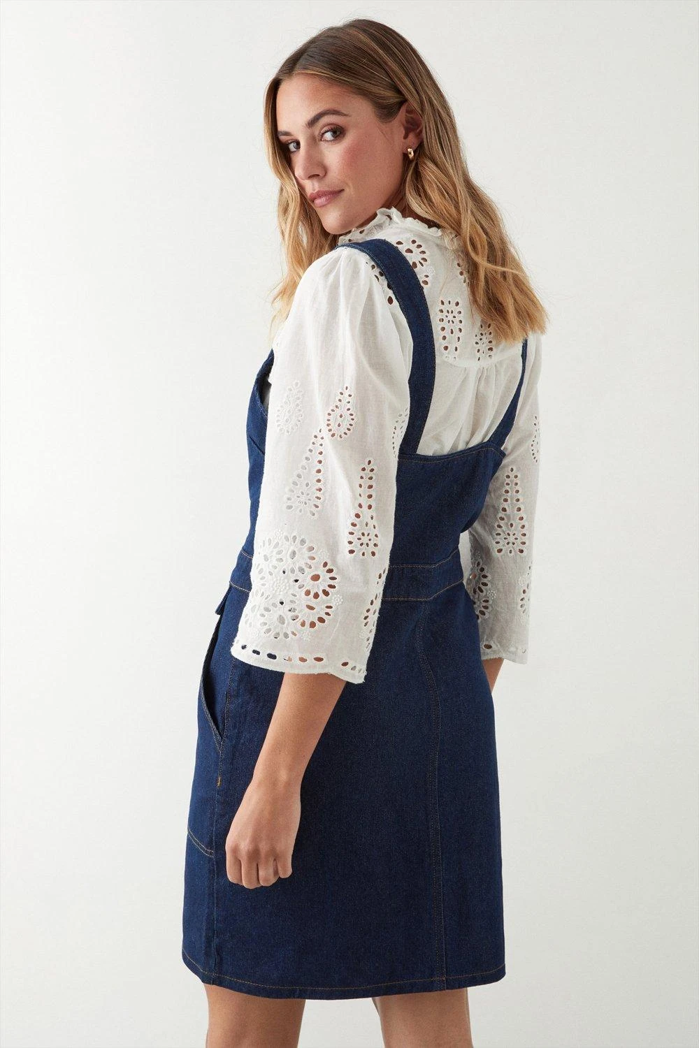 Dorothy Perkins Button Front Pinny Dress 5 Dorothy Perkins Button Front Pinny Dress - Image 3