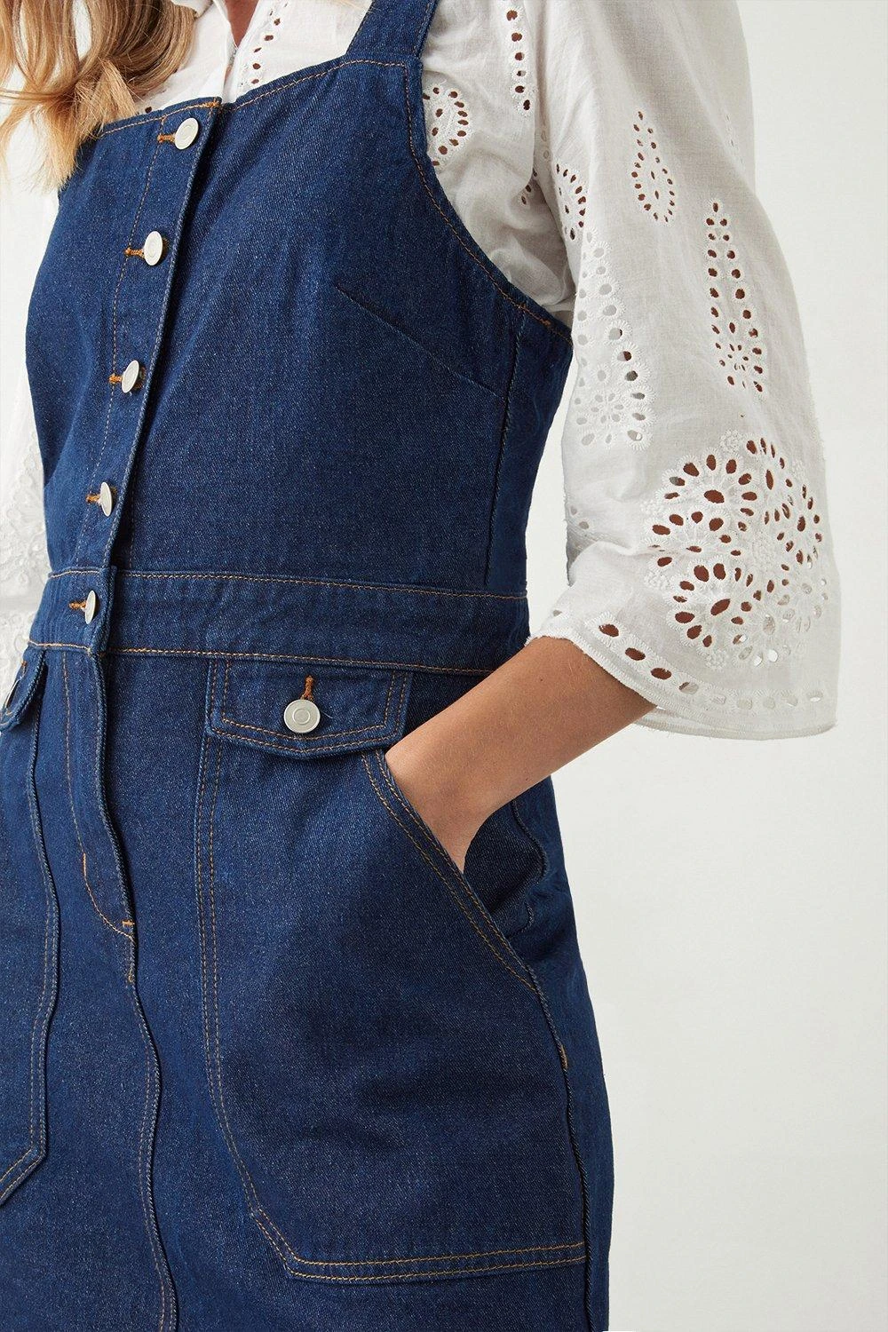 Dorothy Perkins Button Front Pinny Dress 6 Dorothy Perkins Button Front Pinny Dress - Image 4