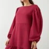 Dorothy Perkins Petite Berry Ruffle Hem Mini Dress -Perkindo Store bqq09152 berry xl