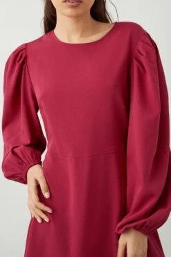 Dorothy Perkins Petite Berry Ruffle Hem Mini Dress -Perkindo Store bqq09152 berry xl 3