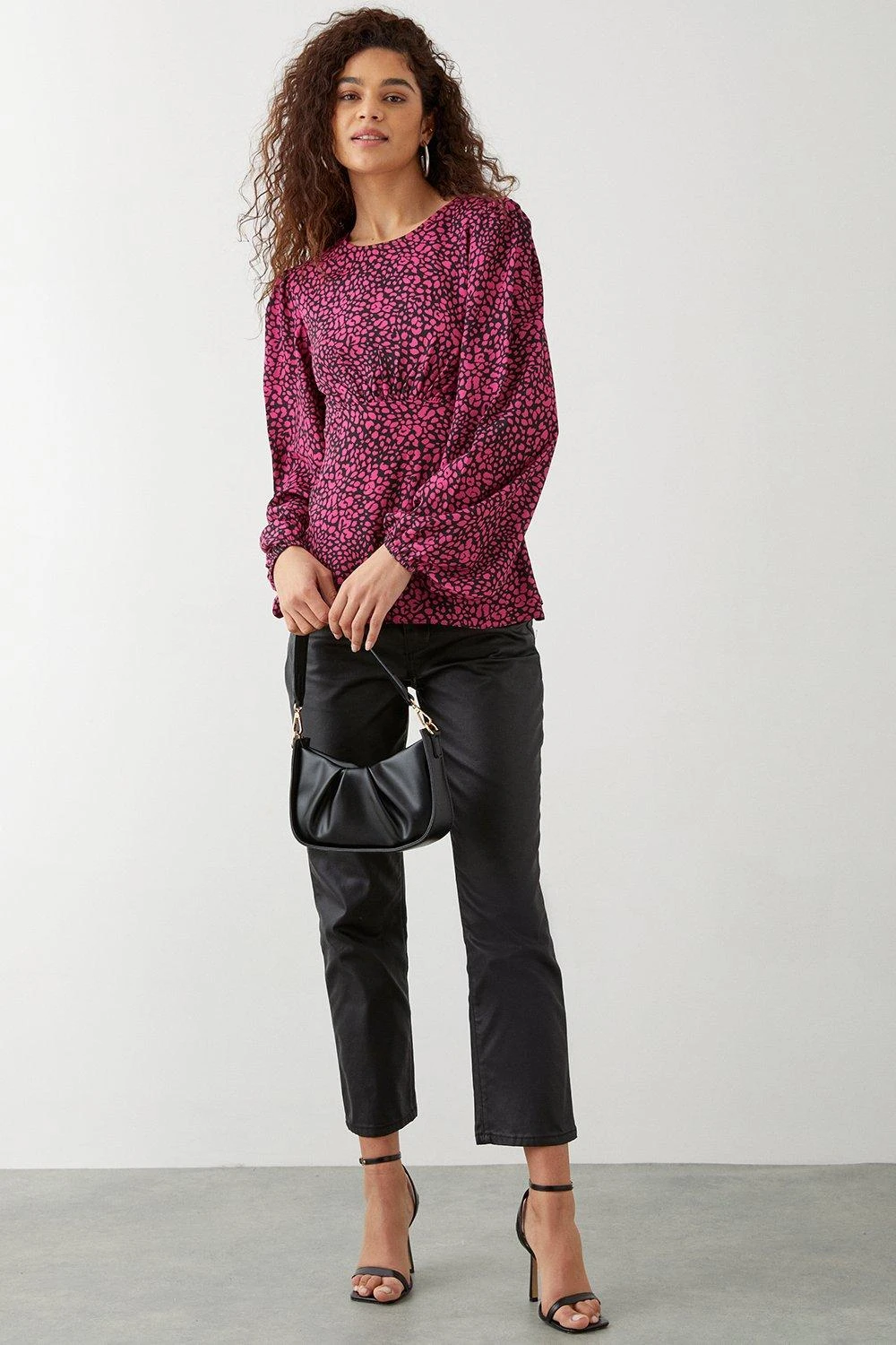 Dorothy Perkins Tall Pink Animal Tea Blouse 4 Dorothy Perkins Tall Pink Animal Tea Blouse - Image 2