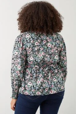 Dorothy Perkins Curve Blue Floral Empire Blouse 8 Dorothy Perkins Curve Blue Floral Empire Blouse -Perkindo Store bqq09274 blue xl 2