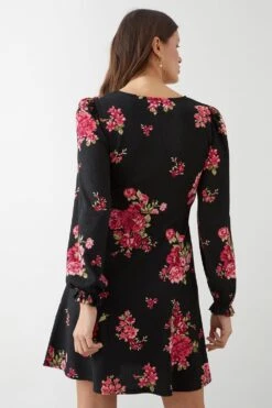 Dorothy Perkins Spaced Floral Mini Dress -Perkindo Store bqq09404 pink xl 2