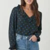 Dorothy Perkins Tall Blue Spot Frill Neck Blouse 1 Dorothy Perkins Tall Blue Spot Frill Neck Blouse -Perkindo Store bqq09453 black xl