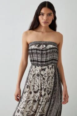 Dorothy Perkins Printed Bandeau Midi Dress