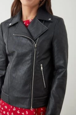 Dorothy Perkins Tall Faux Leather Biker -Perkindo Store bqq09564 black xl 3