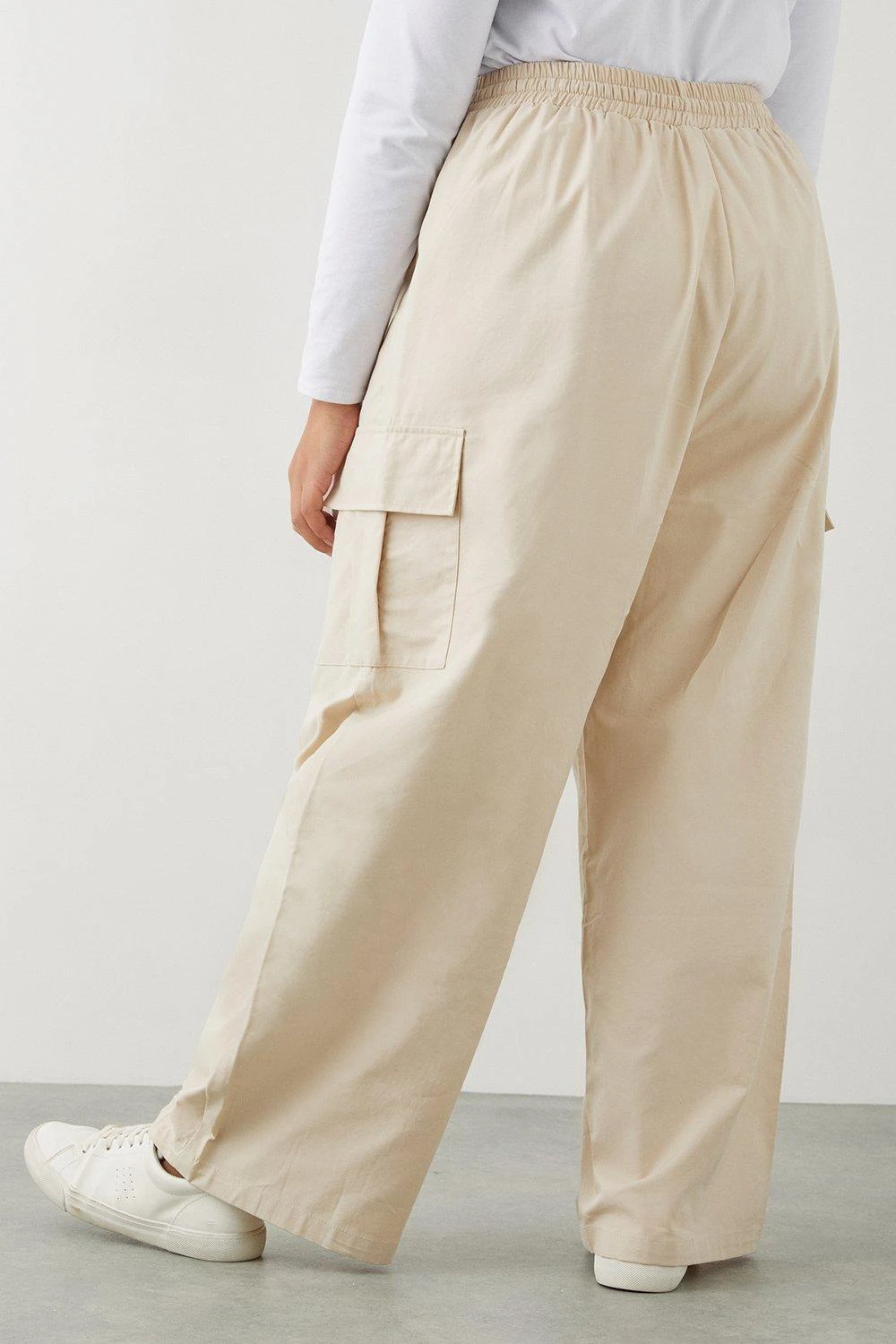 Dorothy Perkins Curve Stone Cargo Trouser 5 Dorothy Perkins Curve Stone Cargo Trouser - Image 3
