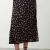 Dorothy Perkins Curve Black Floral Split Midi Skirt -Perkindo Store bqq09699 black xl