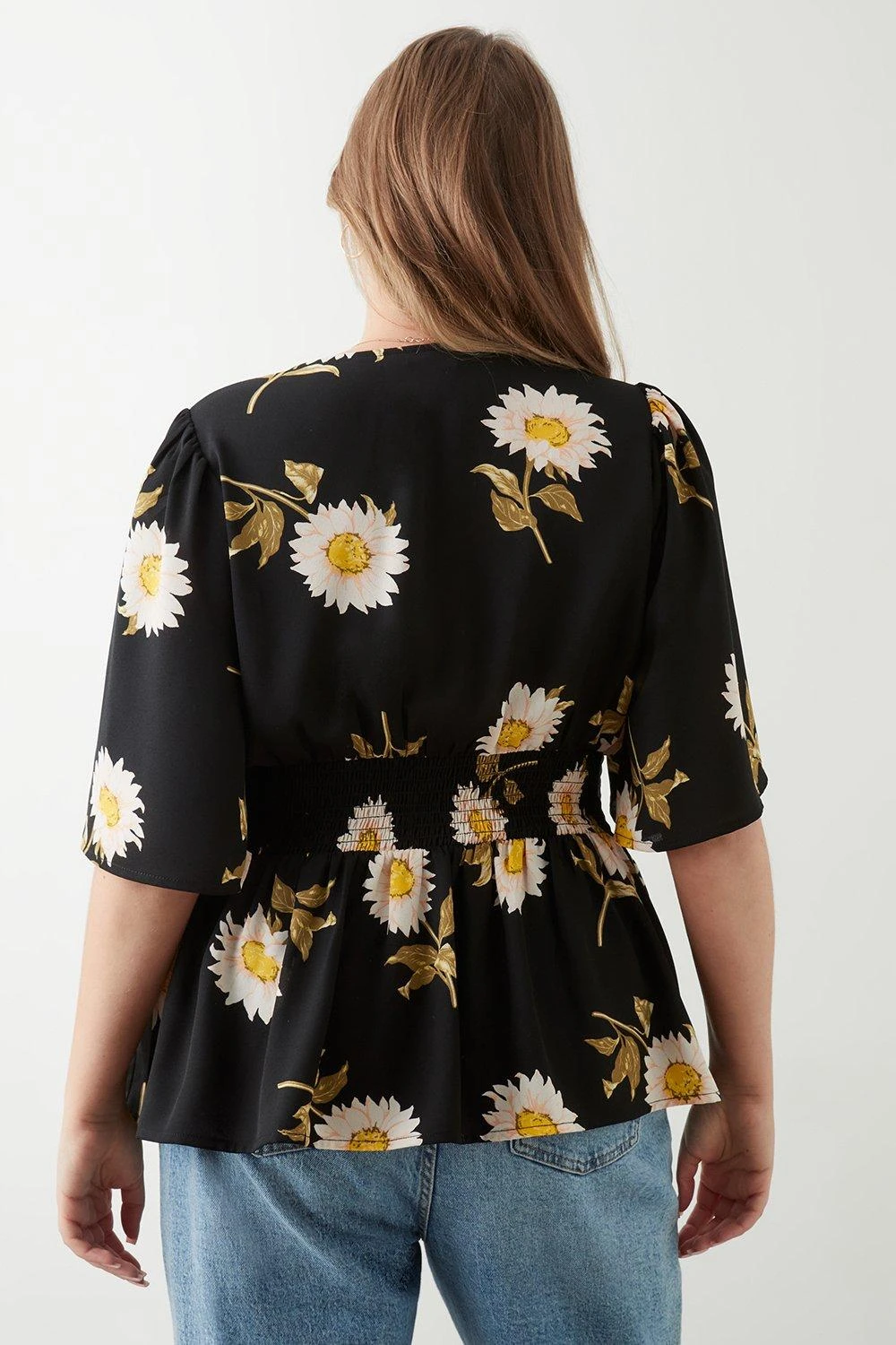 Dorothy Perkins Curve Daisy Floral Shirred Waist Blouse 5 Dorothy Perkins Curve Daisy Floral Shirred Waist Blouse - Image 3