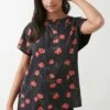 Dorothy Perkins Red Floral Short Sleeve Top 2 Dorothy Perkins Red Floral Short Sleeve Top -Perkindo Store bqq09718 multi xl