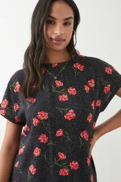 Dorothy Perkins Red Floral Short Sleeve Top 8 Dorothy Perkins Red Floral Short Sleeve Top -Perkindo Store bqq09718 multi xl 3