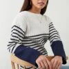 Dorothy Perkins Tall Stripe Rib Crew Neck Jumper 2 Dorothy Perkins Tall Stripe Rib Crew Neck Jumper -Perkindo Store bqq09876 navy xl