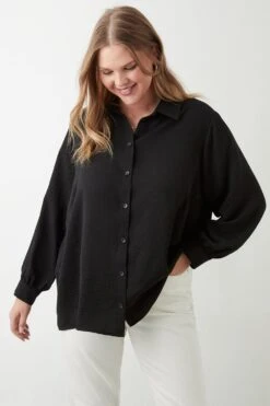 Dorothy Perkins Curve Oversized Button Through Shirt