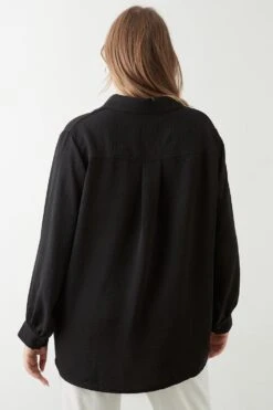 Dorothy Perkins Curve Oversized Button Through Shirt -Perkindo Store bqq09879 black xl 2