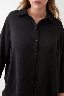 Dorothy Perkins Curve Oversized Button Through Shirt -Perkindo Store bqq09879 black xl 3