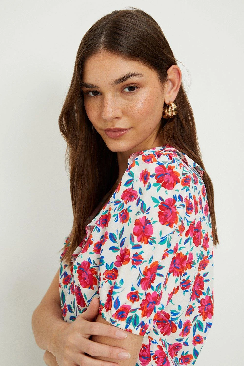 Dorothy Perkins Floral Frill Neck Blouse 4 Dorothy Perkins Floral Frill Neck Blouse - Image 2