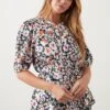 Dorothy Perkins Floral Keyhole Tea Blouse 1 Dorothy Perkins Floral Keyhole Tea Blouse -Perkindo Store bqq09974 multi xl