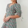 Dorothy Perkins Floral Tie Sleeve Mini Dress -Perkindo Store bqq10024 multi xl