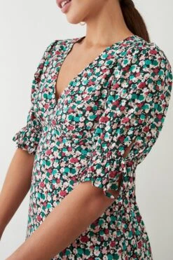 Dorothy Perkins Floral Tie Sleeve Mini Dress 9 Dorothy Perkins Floral Tie Sleeve Mini Dress -Perkindo Store bqq10024 multi xl 3