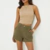 Dorothy Perkins Twill Utility Shorts 2 Dorothy Perkins Twill Utility Shorts -Perkindo Store bqq10079 khaki xl