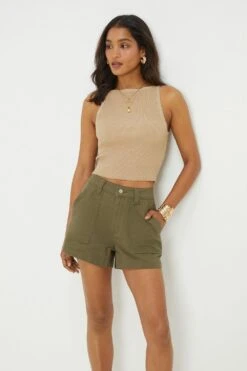 New Release 23 Dorothy Perkins Twill Utility Shorts