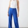 Dorothy Perkins Tall Linen Blend Wide Leg Trousers