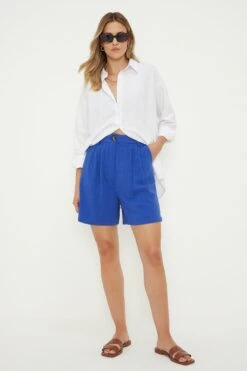 Dorothy Perkins Tall Linen Blend Bermuda Shorts