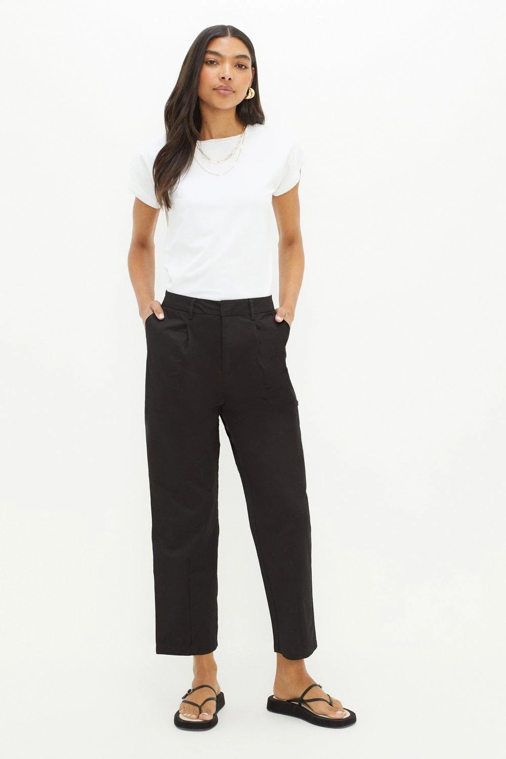 Dorothy Perkins Tall Cotton Crop Trousers 3 Dorothy Perkins Tall Cotton Crop Trousers