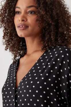 Dorothy Perkins Tall Spot Turn Back Cuff Shirt 6 Dorothy Perkins Tall Spot Turn Back Cuff Shirt -Perkindo Store bqq10163 mono xl 1