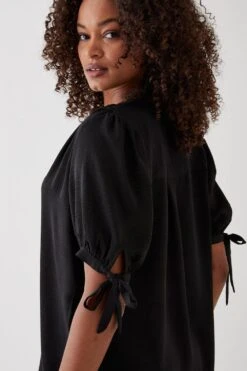 Dorothy Perkins Tall Tie Sleeve Overhead Shirt 6 Dorothy Perkins Tall Tie Sleeve Overhead Shirt -Perkindo Store bqq10254 black xl 1