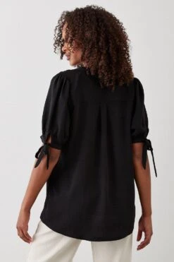 Dorothy Perkins Tall Tie Sleeve Overhead Shirt 7 Dorothy Perkins Tall Tie Sleeve Overhead Shirt -Perkindo Store bqq10254 black xl 2