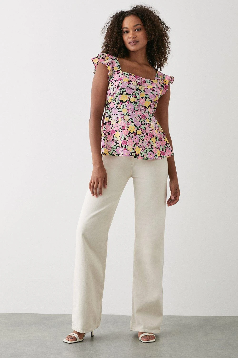 Dorothy Perkins Pink Floral Button Through Cami Top 4 Dorothy Perkins Pink Floral Button Through Cami Top - Image 2