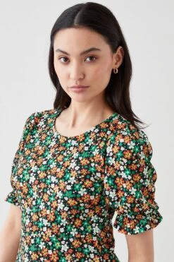 Dorothy Perkins Petite Ditsy Floral Short Sleeve Mini Dress 6 Dorothy Perkins Petite Ditsy Floral Short Sleeve Mini Dress -Perkindo Store bqq10359 multi xl 1