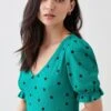 Dorothy Perkins Petite Spot Short Sleeve V Neck Midi Dress 1 Dorothy Perkins Petite Spot Short Sleeve V Neck Midi Dress -Perkindo Store bqq10360 green xl
