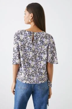 Dorothy Perkins Petite Floral Tie Hem Blouse 7 Dorothy Perkins Petite Floral Tie Hem Blouse -Perkindo Store bqq10442 multi xl 2