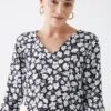Dorothy Perkins Tall Floral Frill Sleeve V Neck Blouse -Perkindo Store bqq10443 mono xl